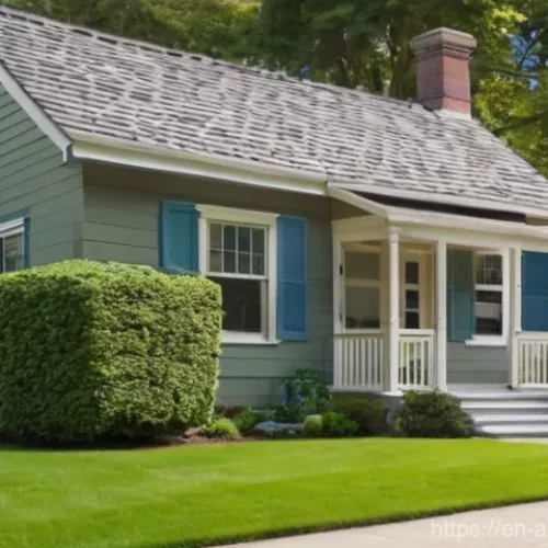 Home 28 내진 설계 기준 및 적용 - A charming, two-story, 1950s American suburban home, featuring classic architectural details like a ...